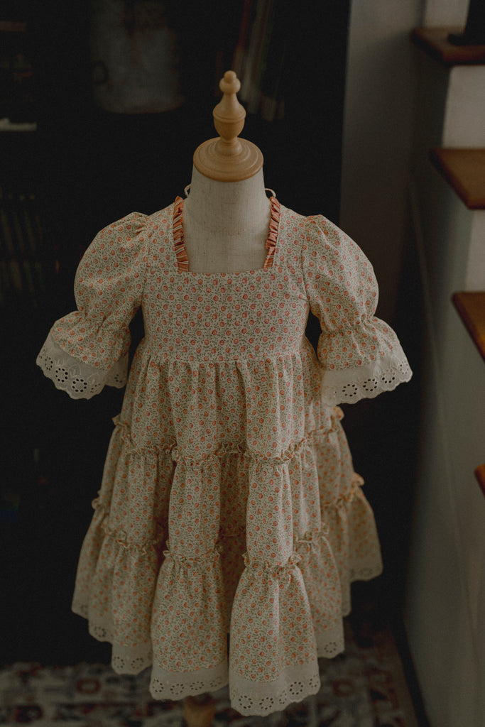Spring Flower Vintage Princess Dress (5-6yo)