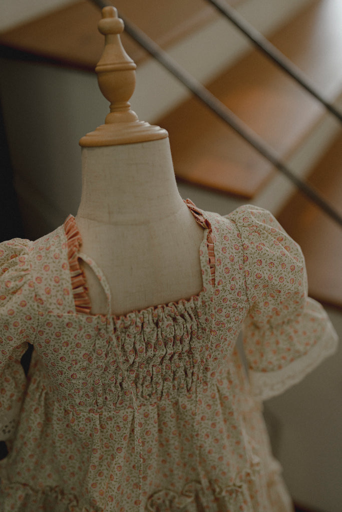 Spring Flower Vintage Princess Dress (5-6yo)