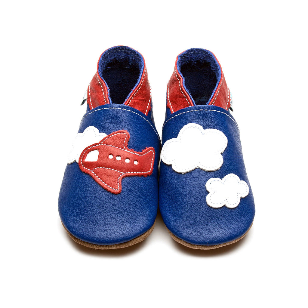 Aeroplane Clouds Soft Leather Shoes