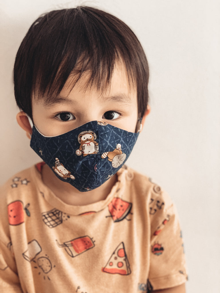 Sustainable Mask for Kids (Boys) ~ White Linen