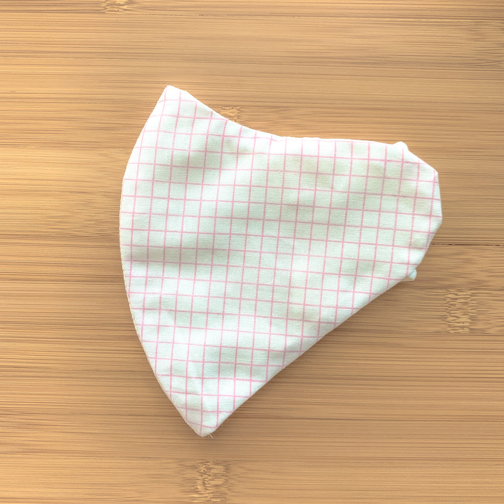 Sustainable Mask for Adult (Ladies) ~ Light Pink Checked
