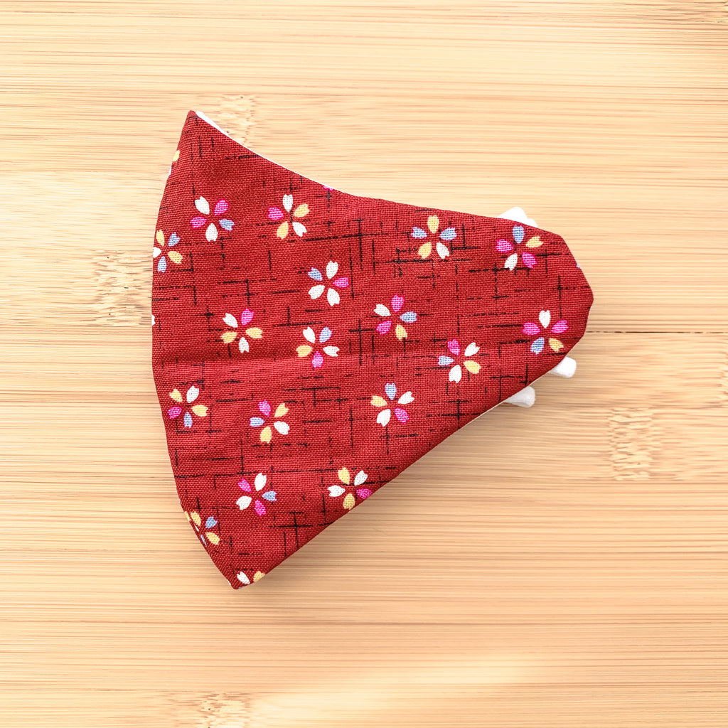 Sustainable Mask for Kids (Girls) ~ Red Japanese