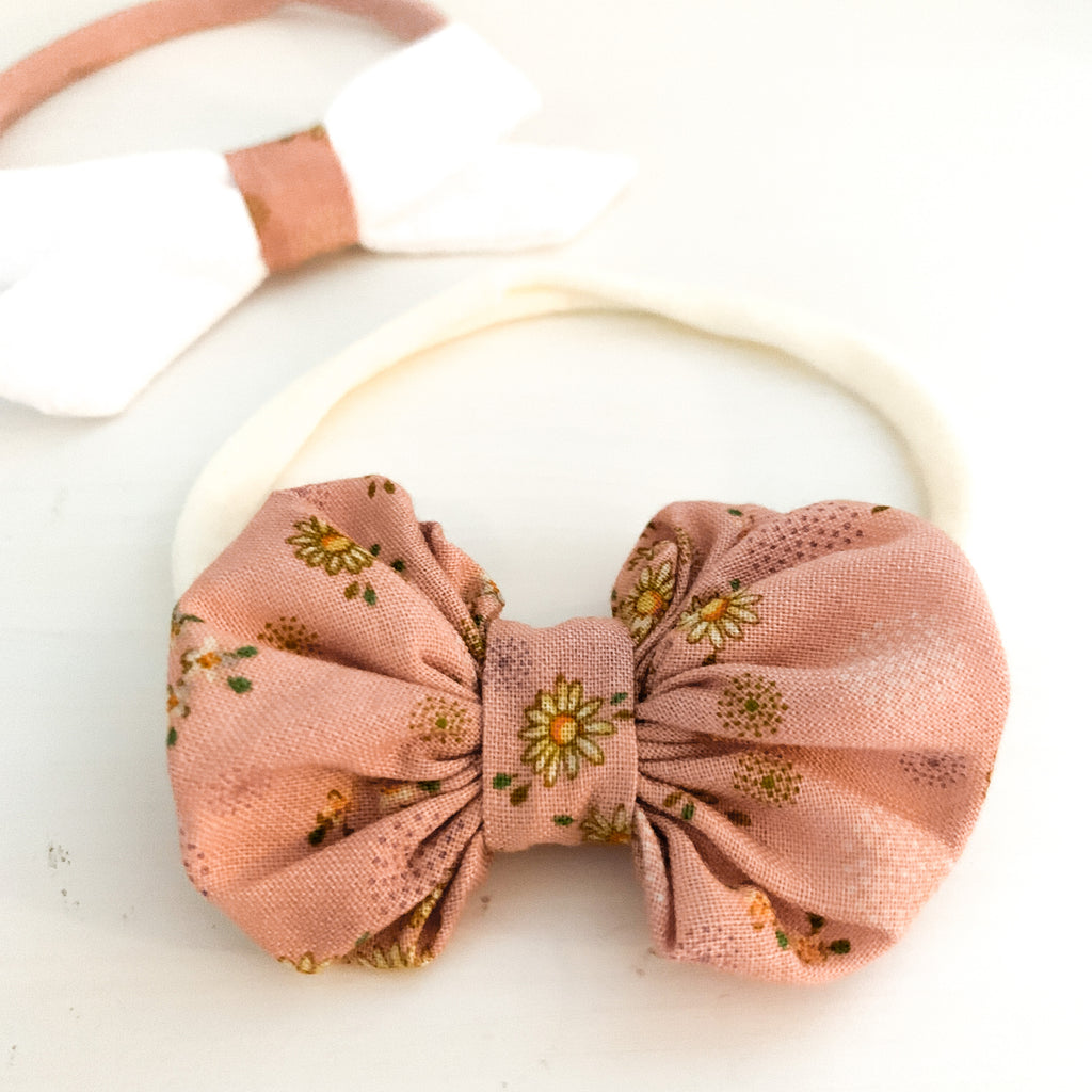 Rosette Soft Headbands Set | Old Rose Floral