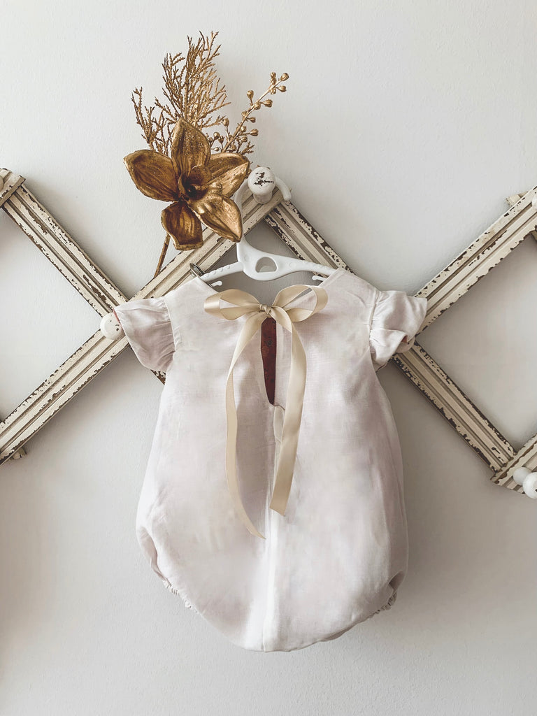 BUBBLY Romper | Old Rose Floral & Lux Cream